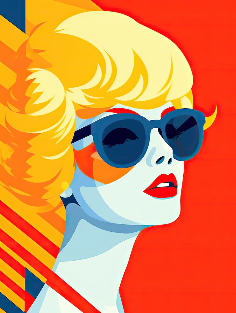 Whimsical Pop Art American Women