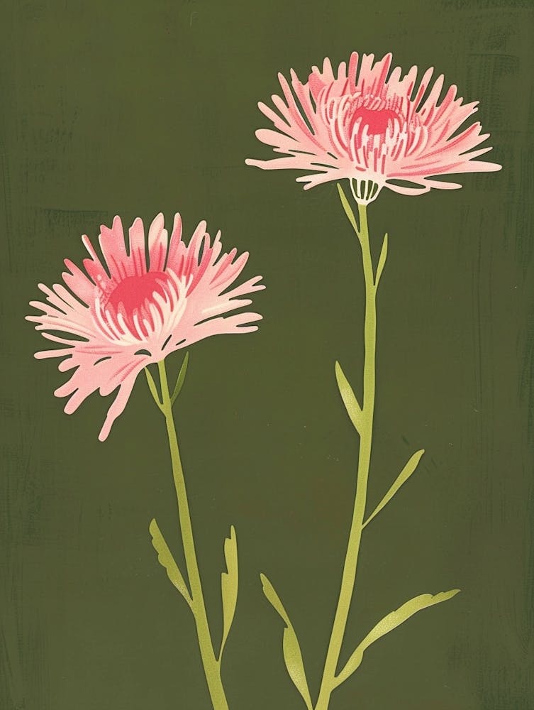 Pink & Green Chrysanthemum 3