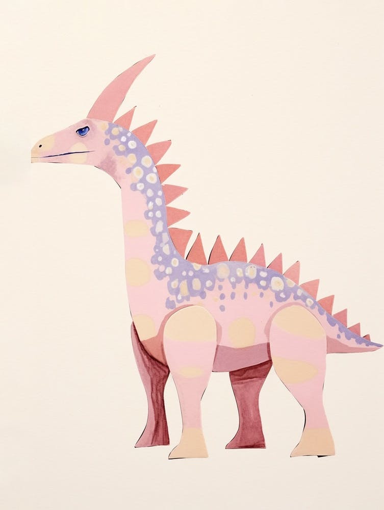 Dinosaurier-Kunst für das Kinderzimmer Kentrosaurus 2