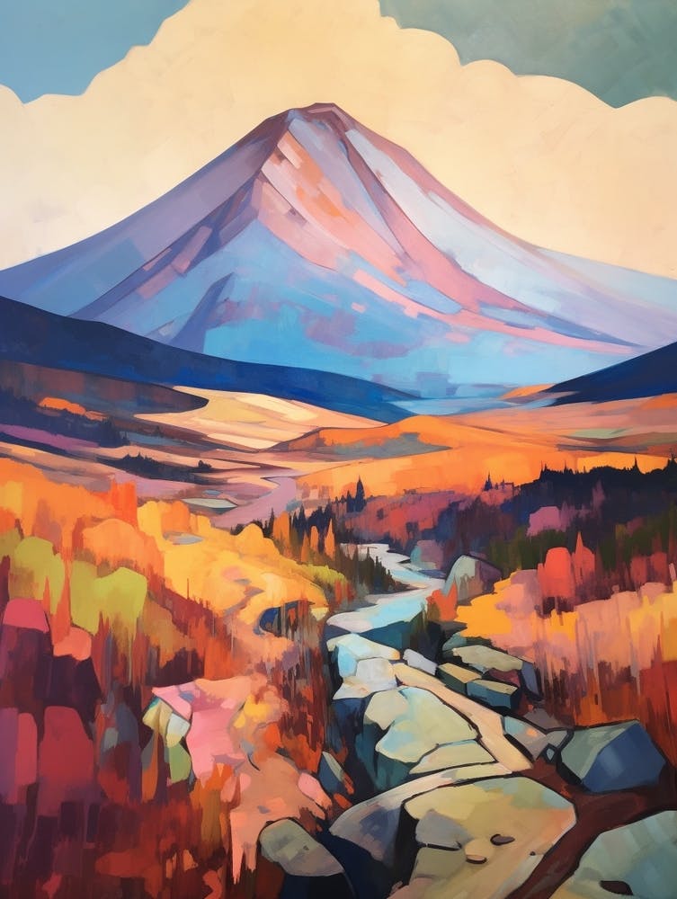 Mount Katahdin Usa 1 Mountain Painting