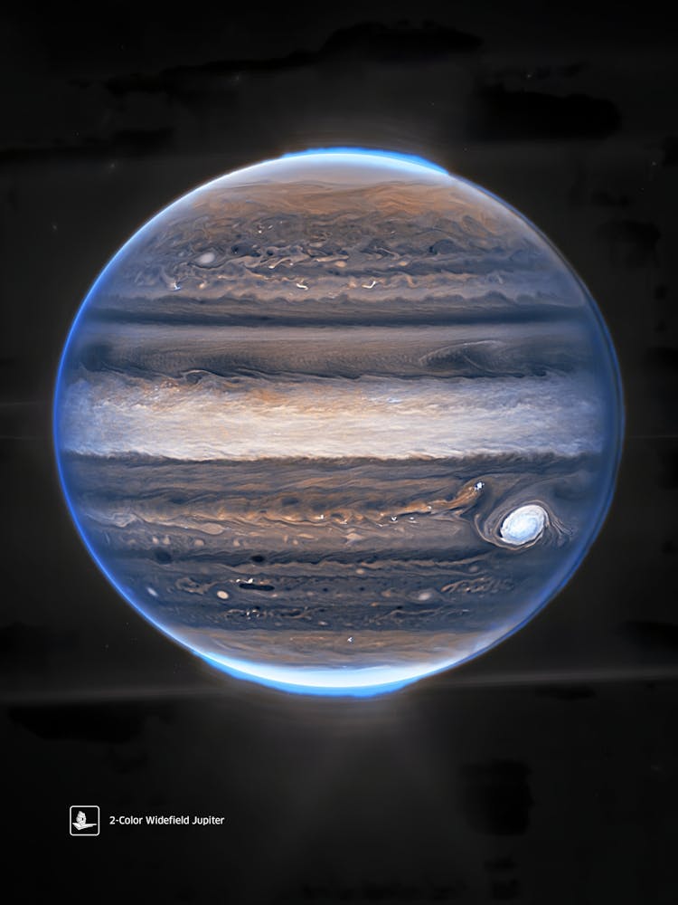 JWST Jupiter, 2022 (James Webb/JWST) — space poster, science poster, space photo, space art, jwst picture