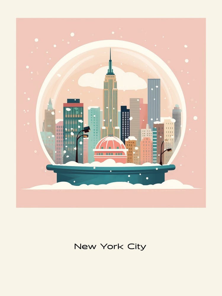 New York City Usa 1 Snowglobe Poster