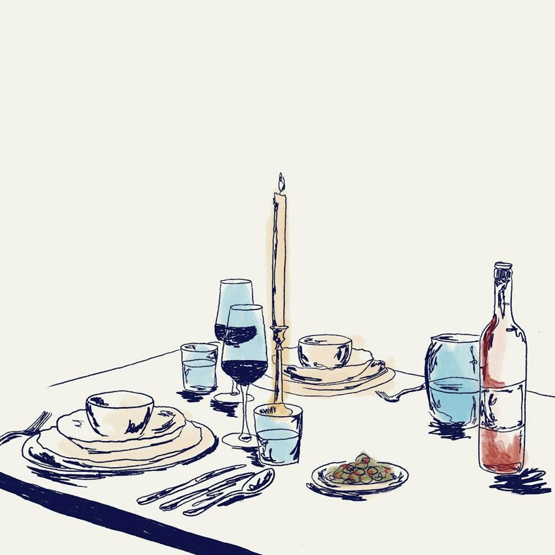 Wine and Olives table top