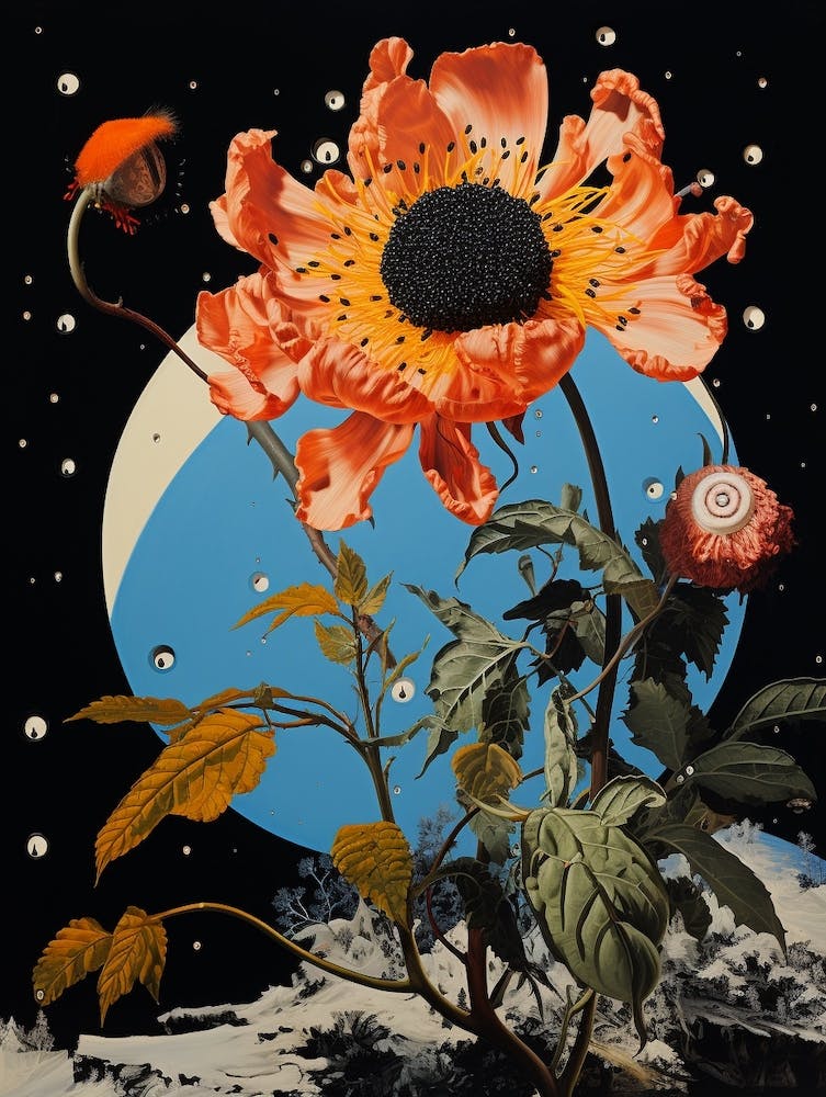 Surreal Florals Edelweiss 3 Flower Painting