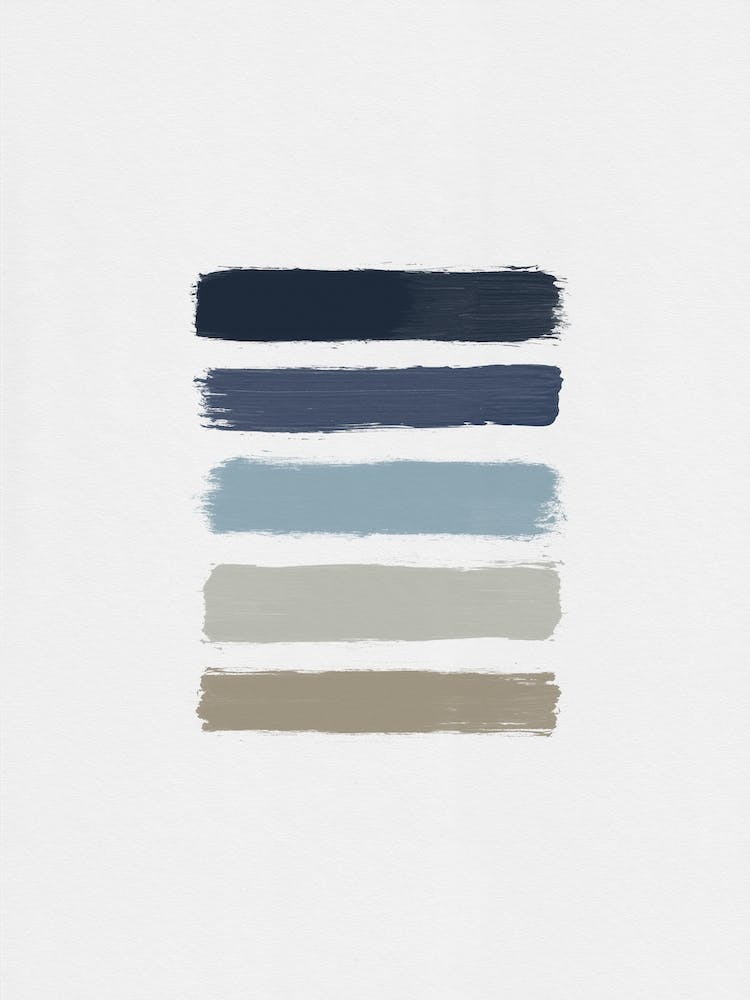 Blue & Taupe Stripes 