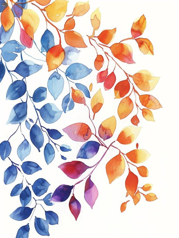 Watercolor Leaves 21