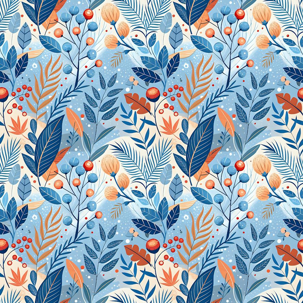 Berries Foliage Pattern