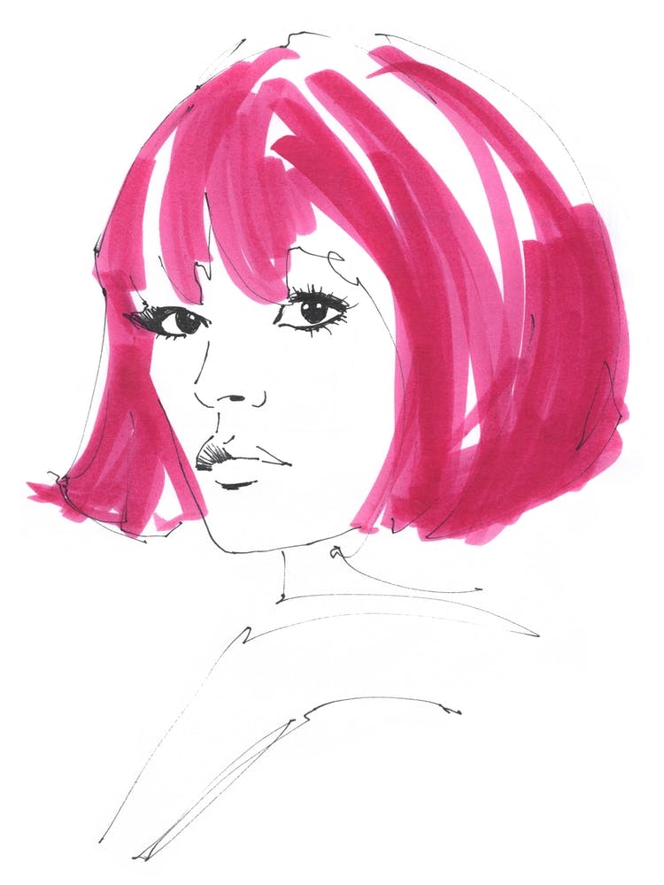 Girl With Pink Hair