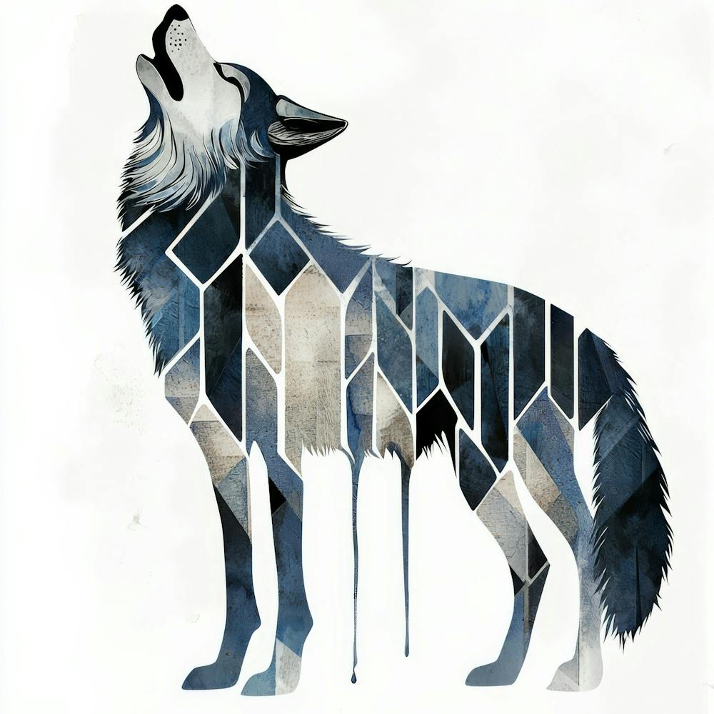 Heulender Wolf 9