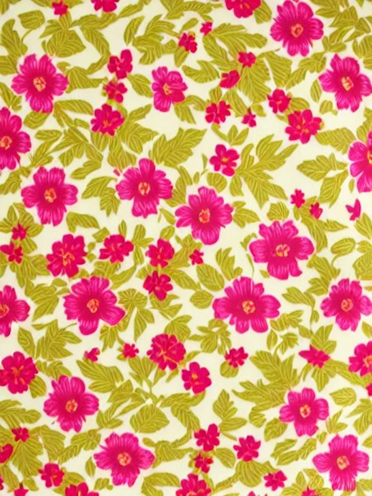 Fuchsia Floral Print Warm Tones 2 Flower