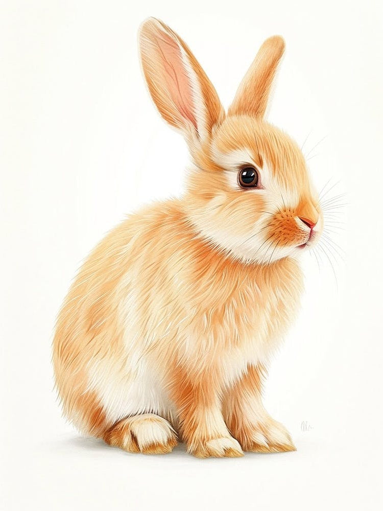 Chinchilla Rabbit Nursery Illustration 2