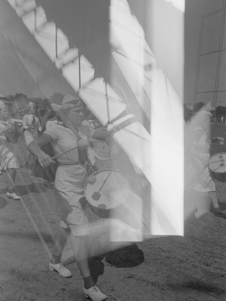 Untitled Photo, Possibly Related To Parade Of The Drums Corps, Donaldsonville, Louisiana, State Fair