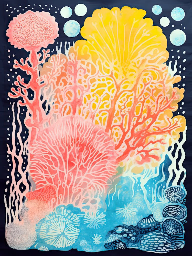 Neon Currents Futuristic Psychedelic Style