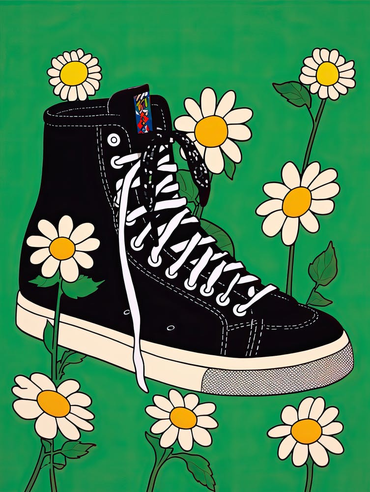 Daisy Fields at Your Feet: Floral Sneaker Magic