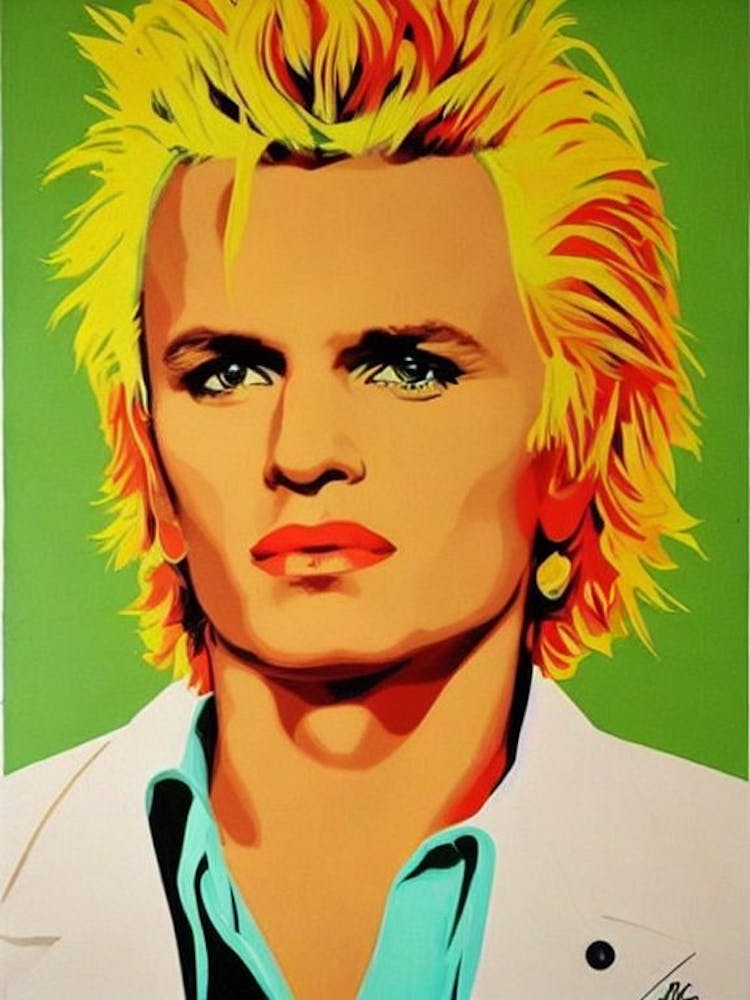 Billy Idol Colourful Pop Art