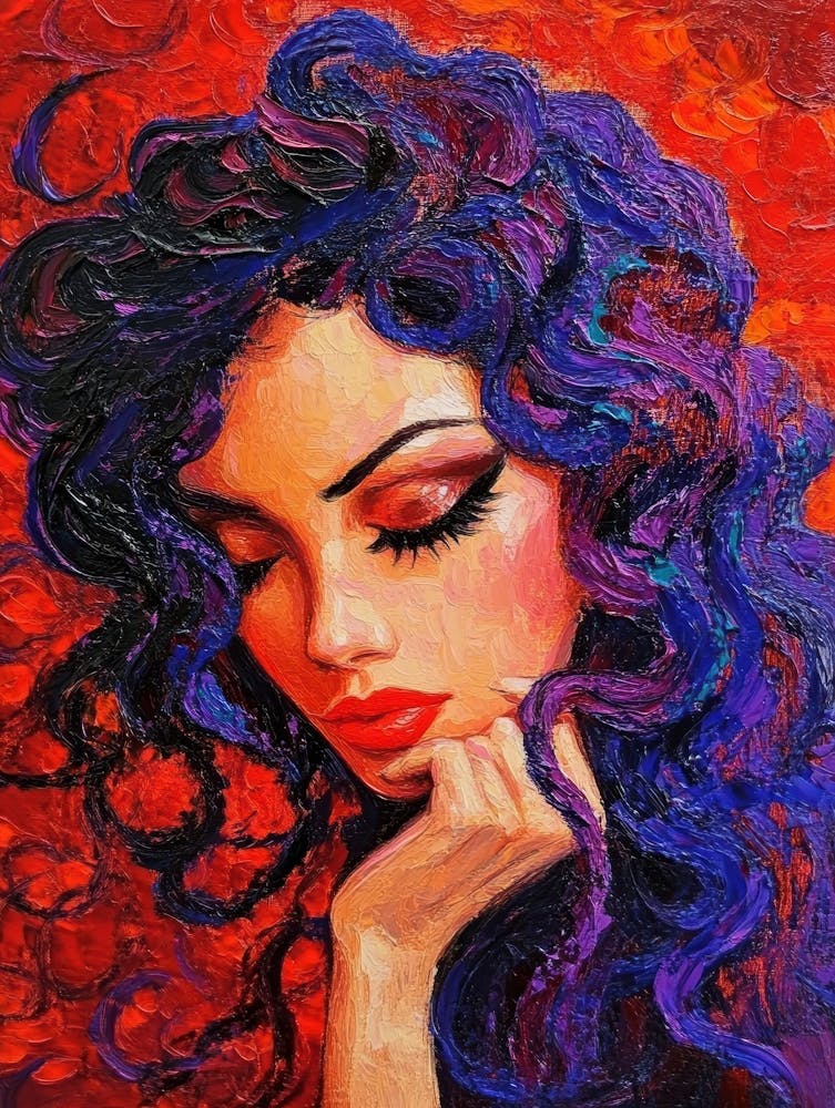 Girl With Purple Hair 1