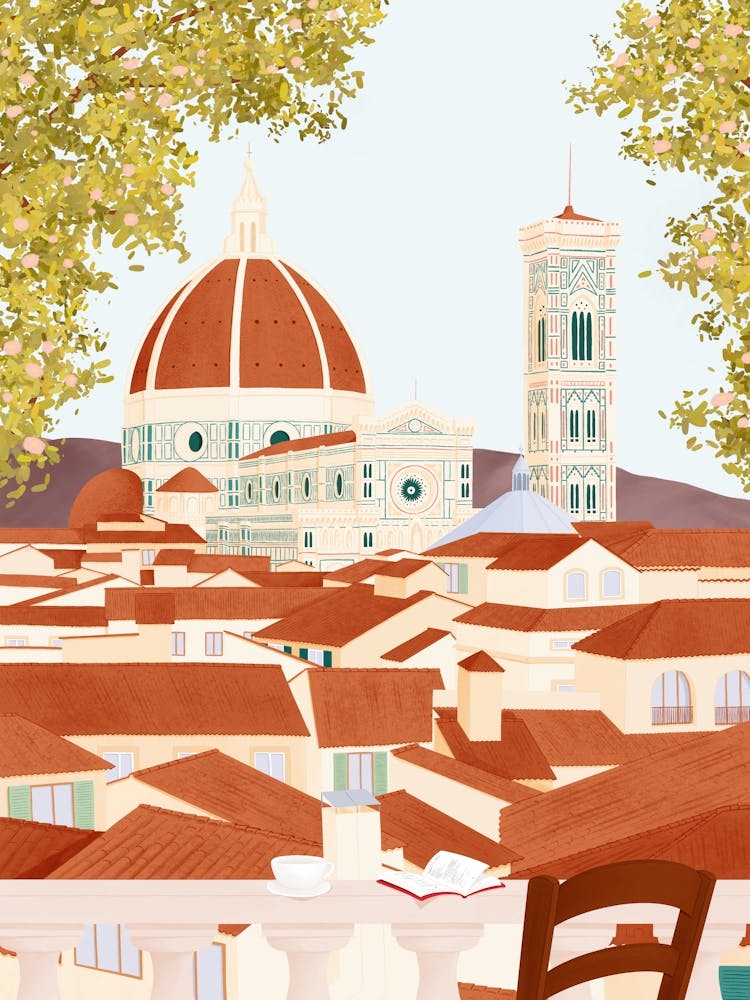 Florence Travel Illustration Print