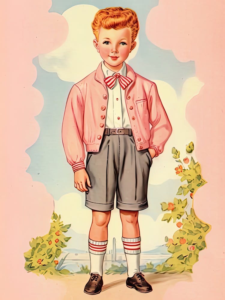 Vintage Paper Doll Boy Kitsch 11