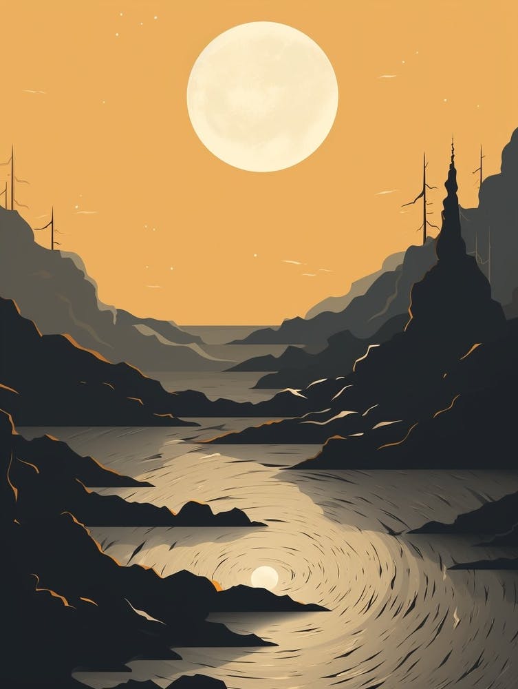 Mond abstrakt minimalistisch 12