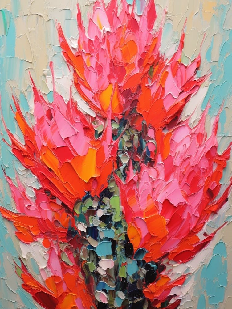 Cactus Painting Acanthocalycium Cactus 4