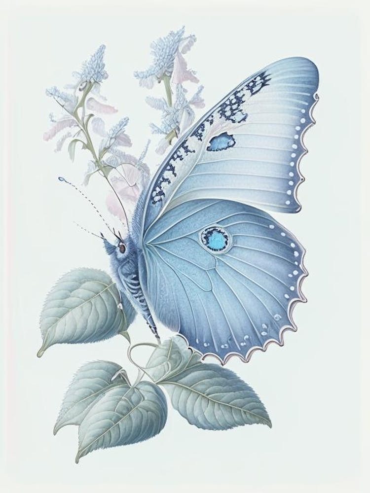 Papillon Azuré Pastel Vintage 1