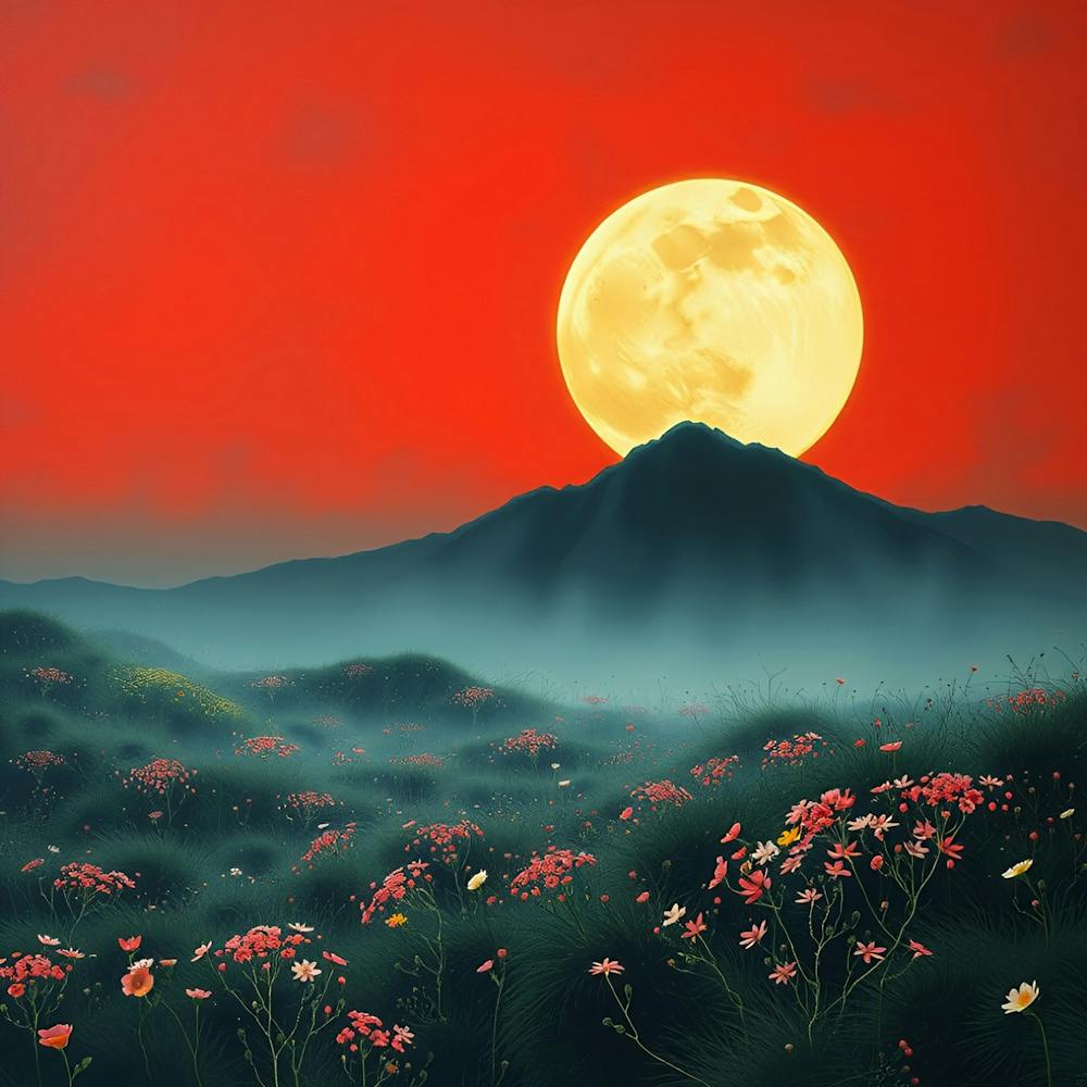 Full Moon In The Mountains 2