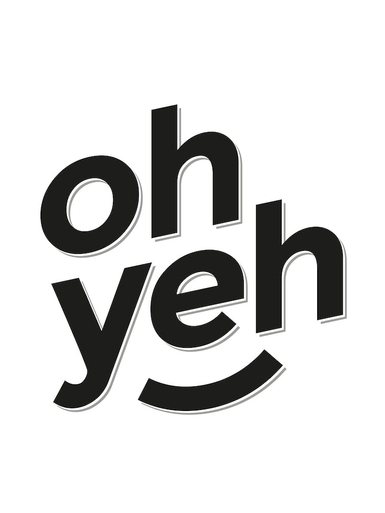 Oh Yeh typography in black
