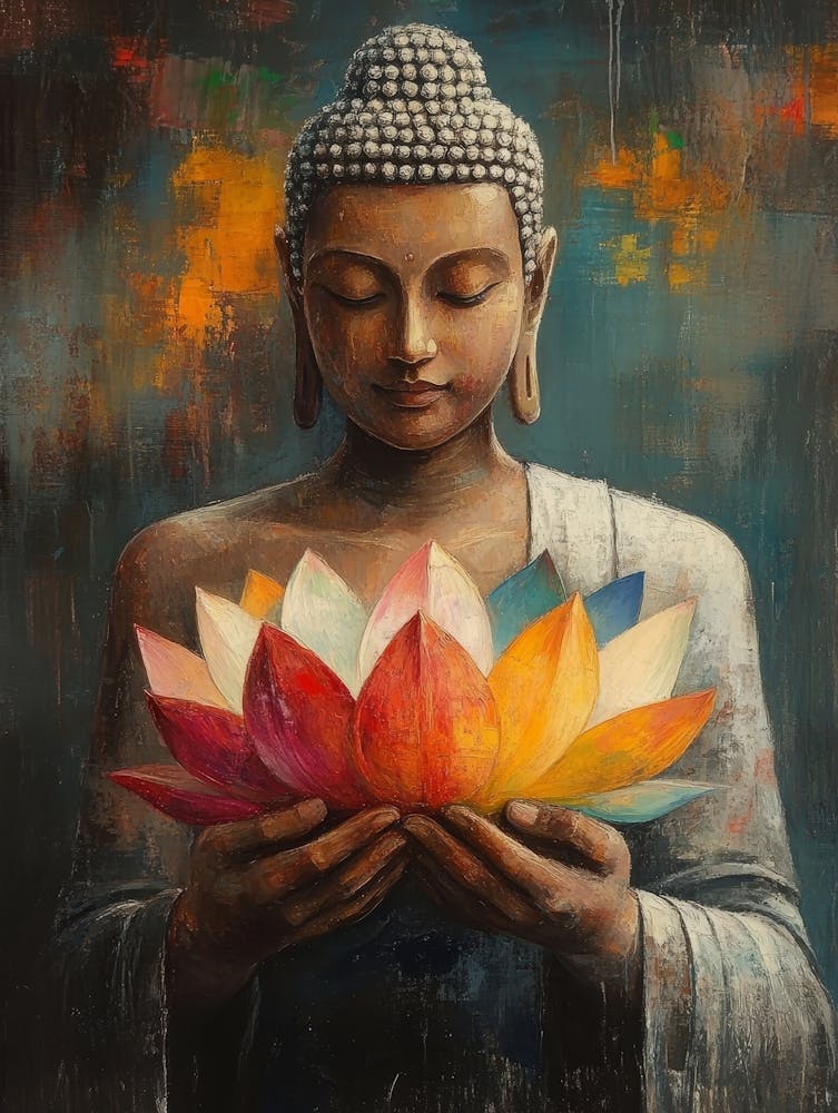 Buddha Holding Lotus