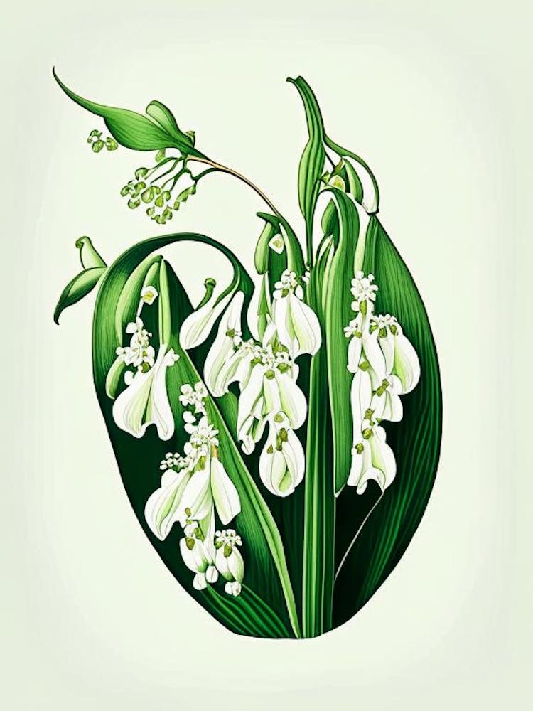 Lily Of The Valley Wildflower Vintage Botanical 2