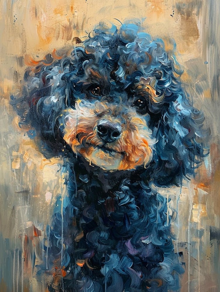 Poodle Acrylic Painting 6