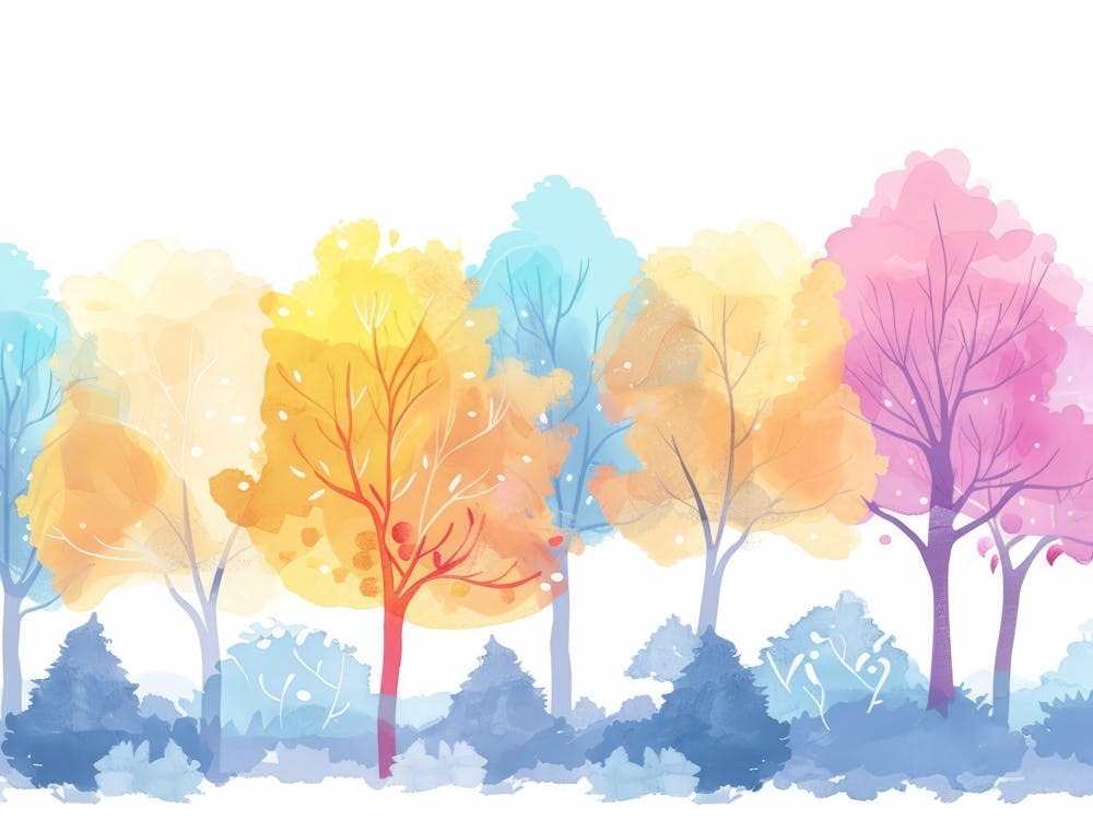 Watercolor Trees