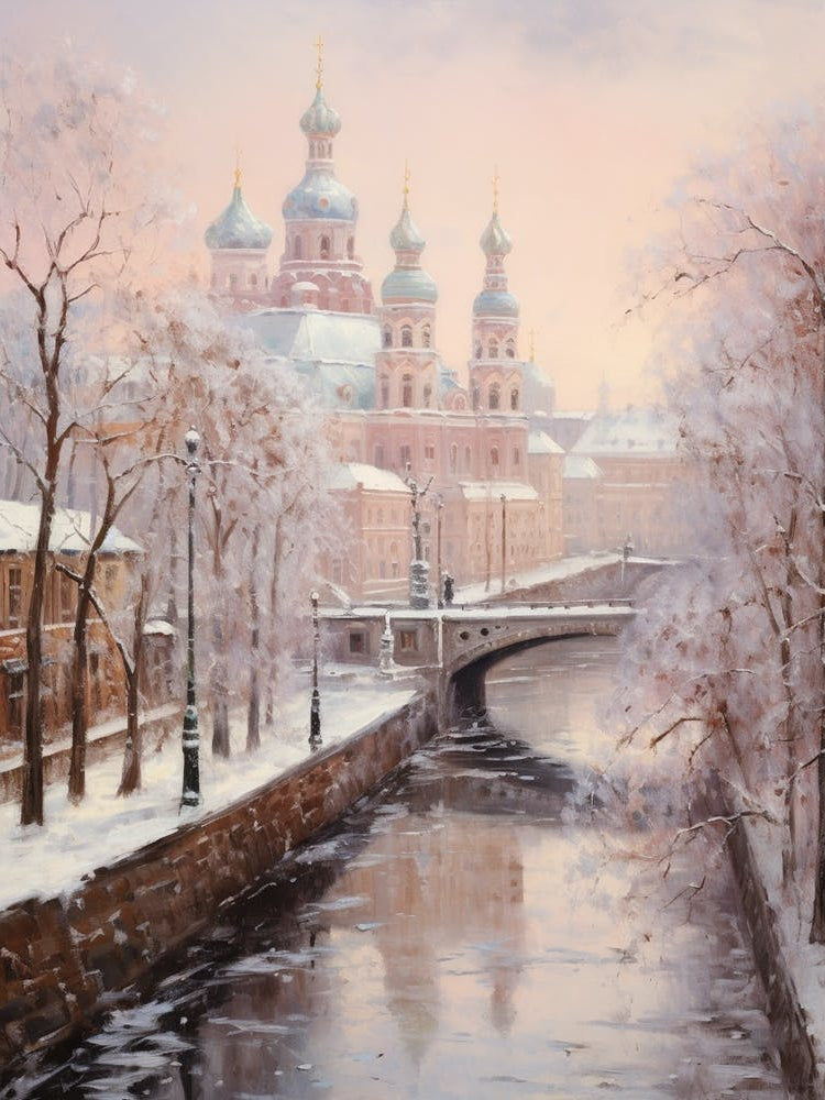 Dreamy Winter Painting St Petersburg Russia