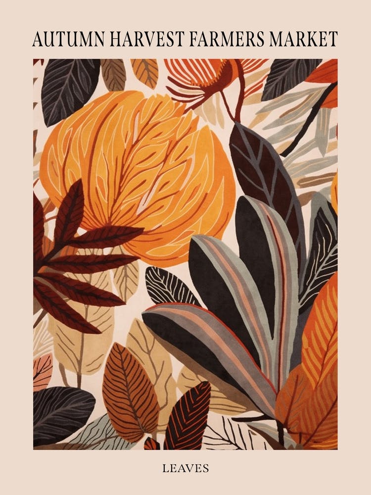 Affiche de feuilles botaniques d'automne