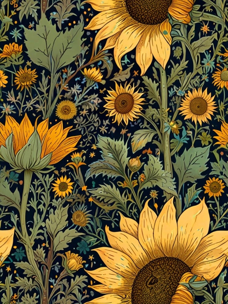 William Morris Sunflowers 8