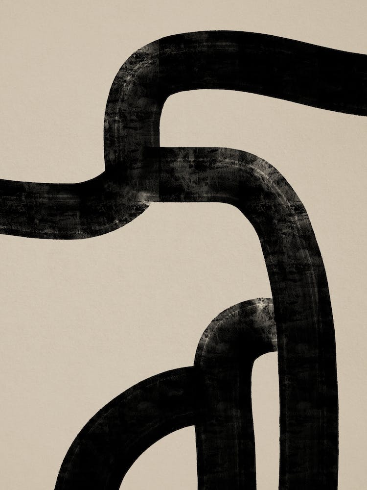 Abstract Black Lines 04