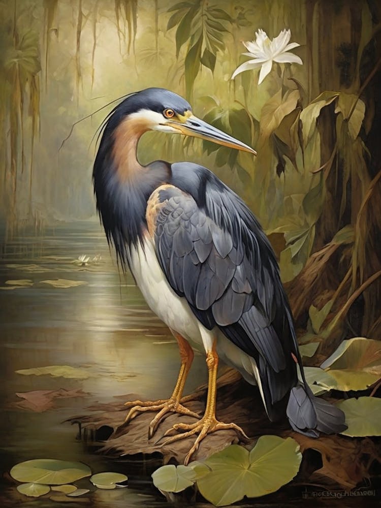 Heron In The Swamp art print 1