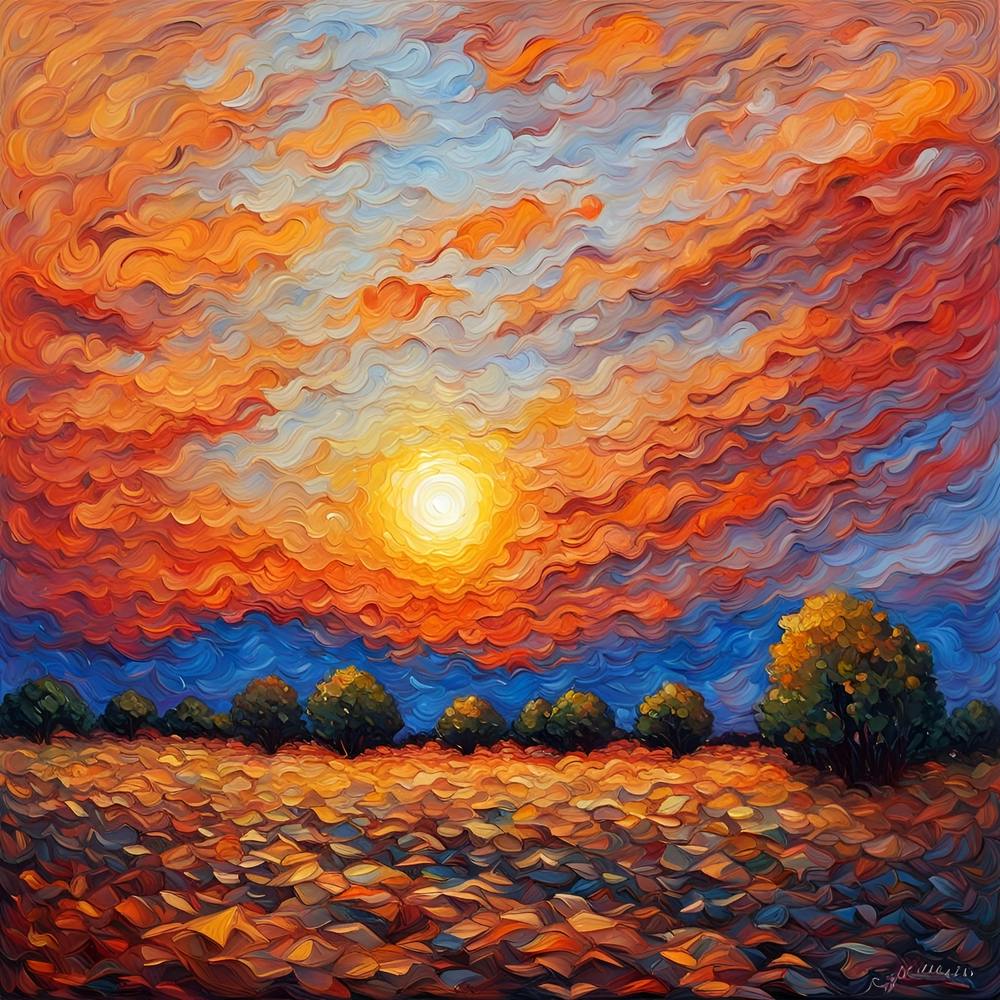 Sunset In The Field