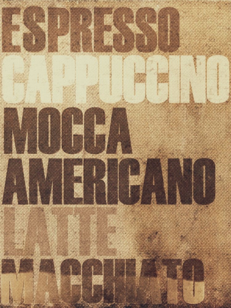 Coffeespeaks Menu Selection Artwork