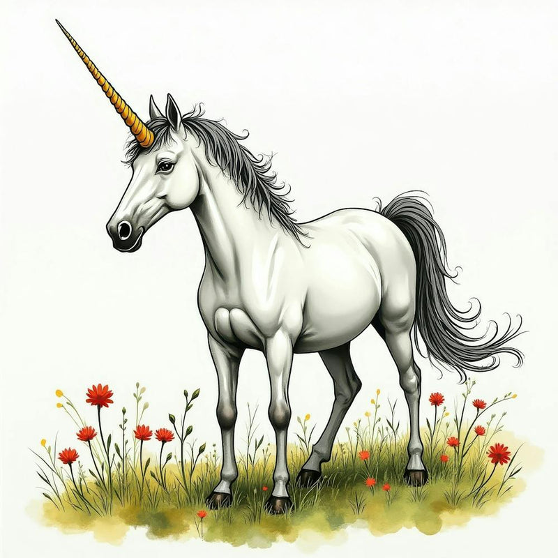 Unicorn In The Meadow 1