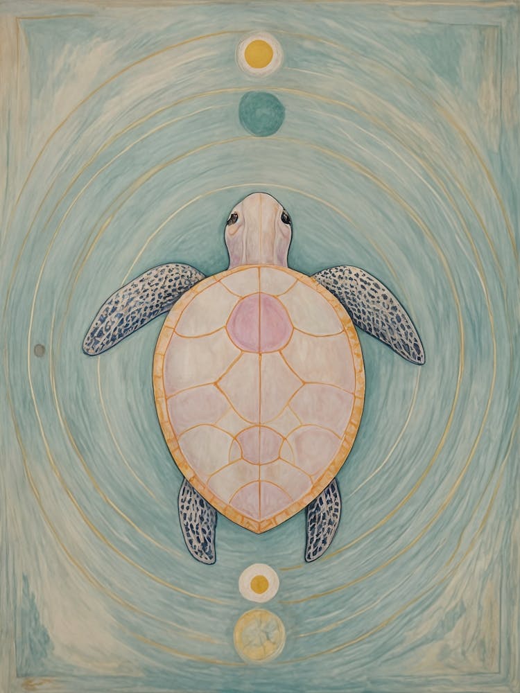 Turtle In Pastel Colours