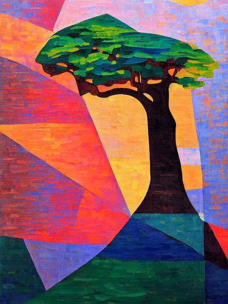 Montezuma Cypress Tree Cubist