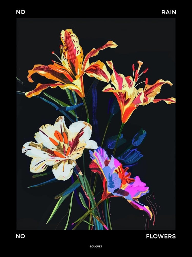 No Rain No Flowers Poster Bouquet 1