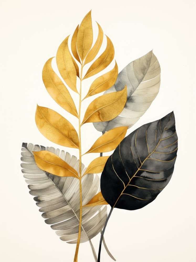 Gold And Black Leaves
