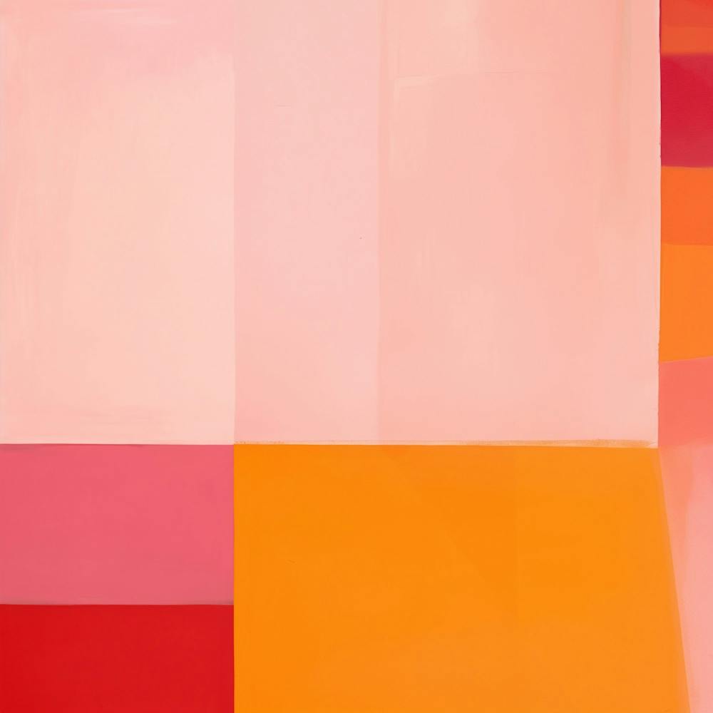 Orange Pink Abstrakte Symmetrie Malerei, ecken, kanten, linien
