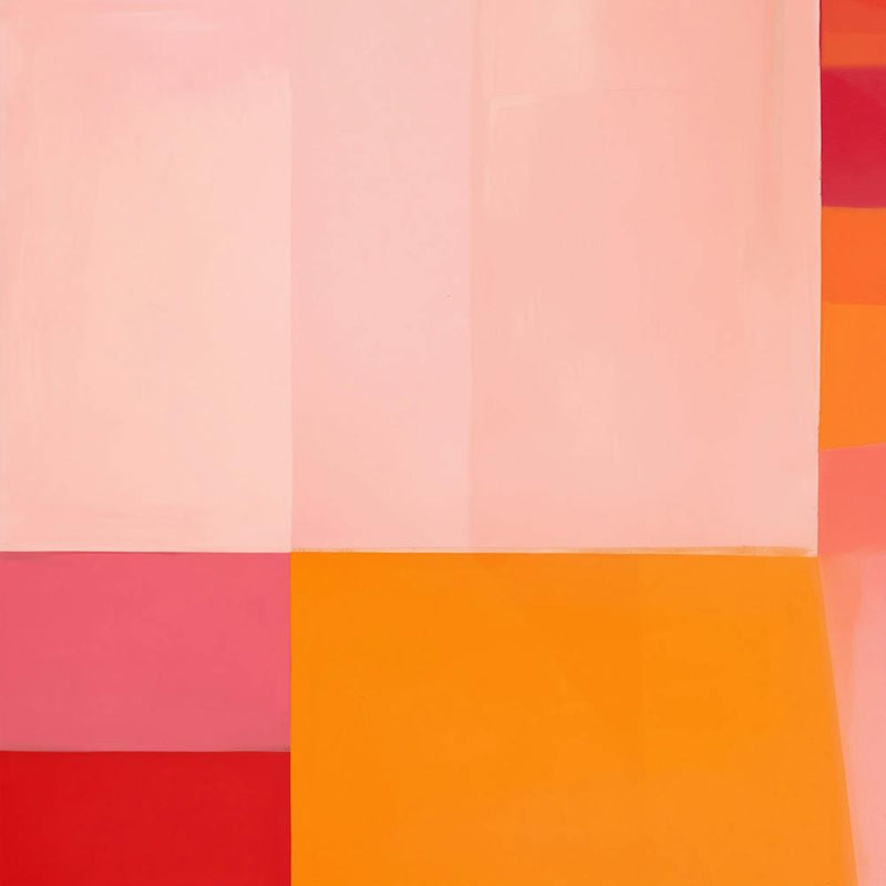 Orange Pink Abstrakte Symmetrie Malerei, ecken, kanten, linien