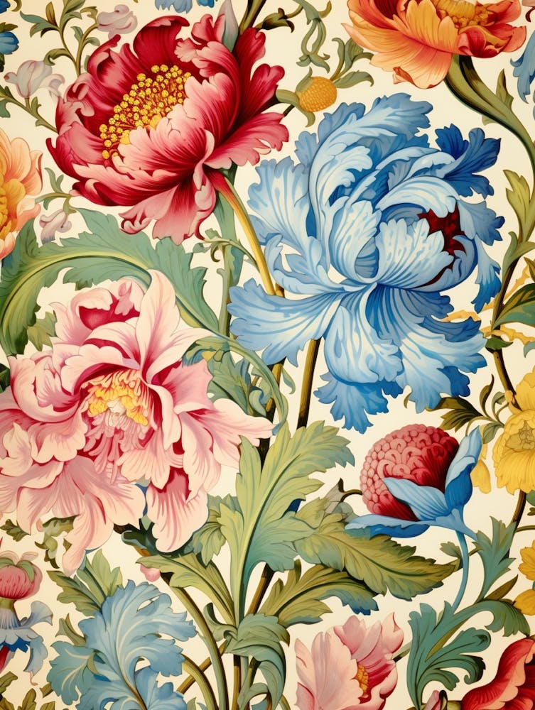 Florale Tapete 347