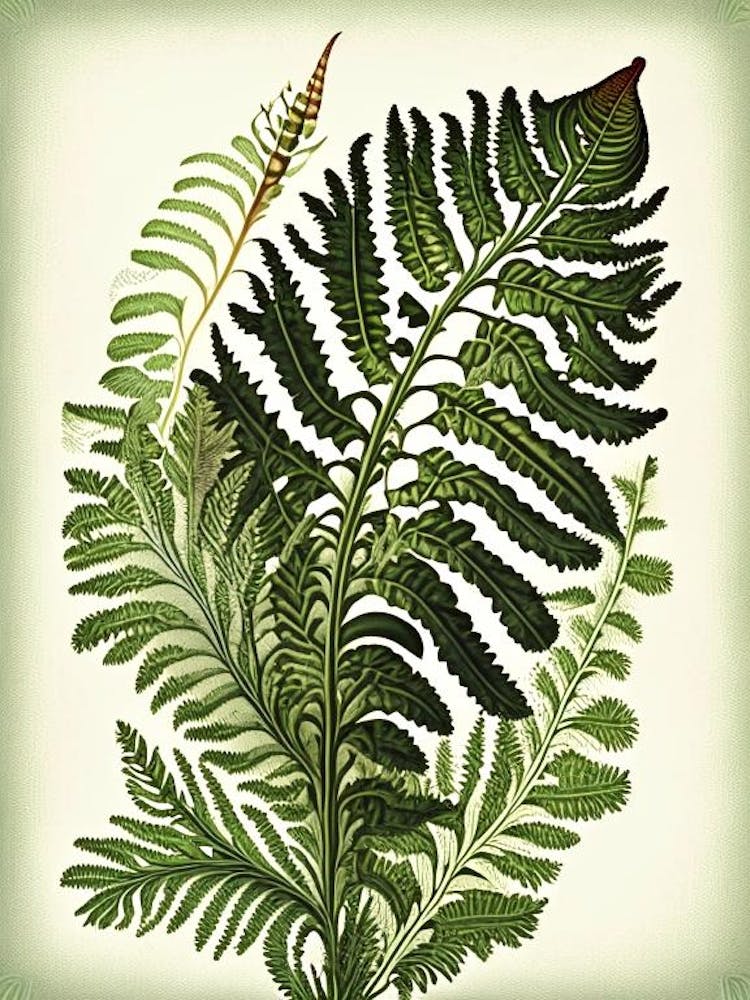 Royal Fern 3 Vintage Botanical Poster