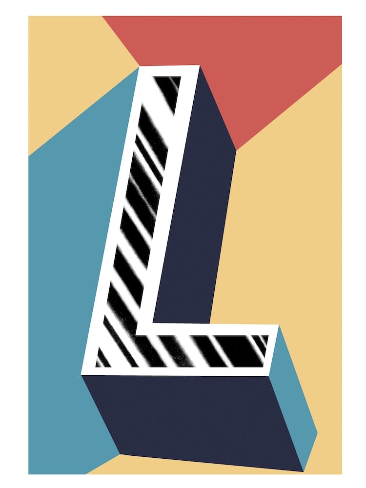 L Geometric Font
