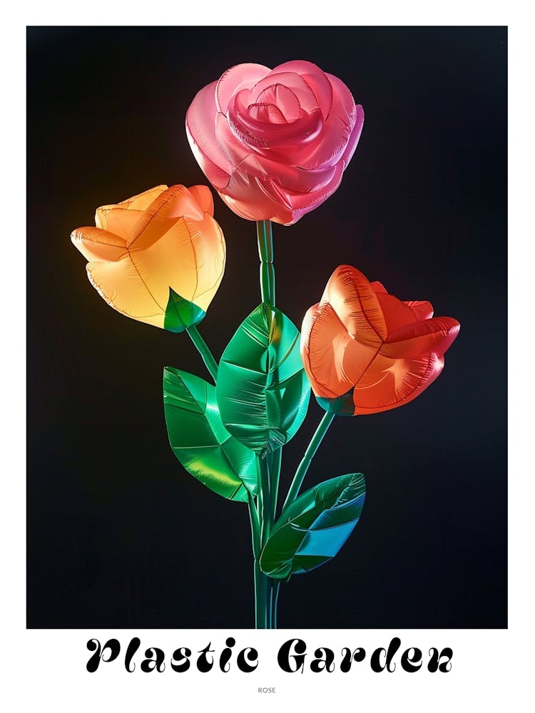 Bright Inflatable Flowers Poster Rose 5