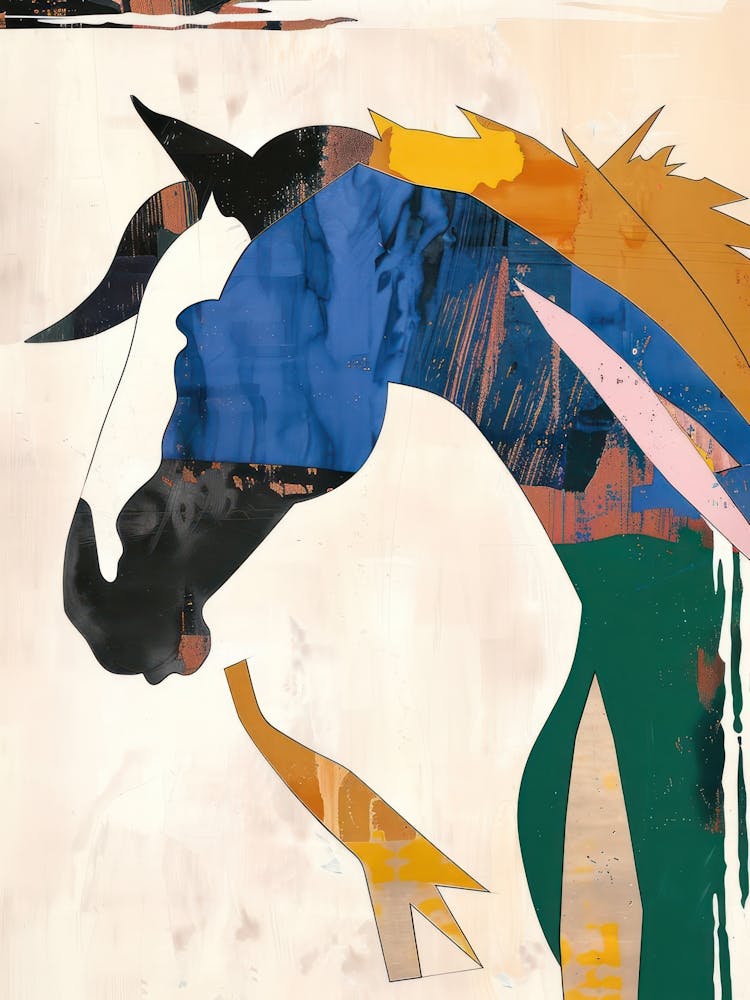 Horse 1 Cut Out Collage